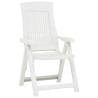 Garden Reclining Chairs 2 pcs - Stylish White Outdoor Seating