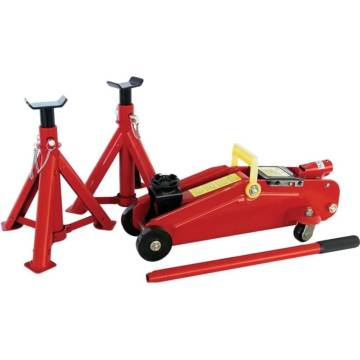 Carpoint Trolley Jack & Axle Stand Set 2000 kg - Red