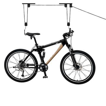 Dresco Bicycle Lift Storage System - Black | Hipomarket UK