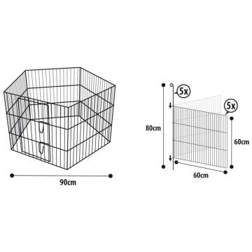 FLAMINGO 5 Piece Rabbit Playpen Pentagon - Safe & Durable