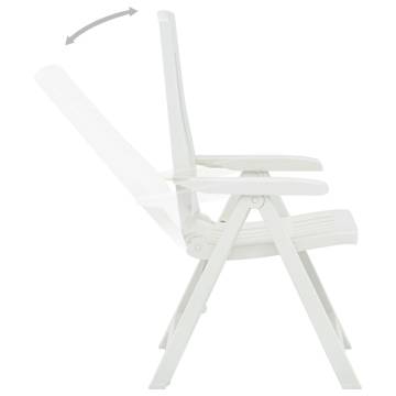 Garden Reclining Chairs 2 pcs - Stylish White Outdoor Seating