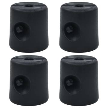 Gazebo Weights 4 pcs PE Black - Secure & Durable Base