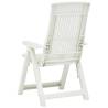 Garden Reclining Chairs 2 pcs - Stylish White Outdoor Seating