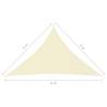 Sunshade Sail Oxford Fabric 5x5x6 m - Cream | HipoMarket UK