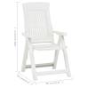 Garden Reclining Chairs 2 pcs - Stylish White Outdoor Seating