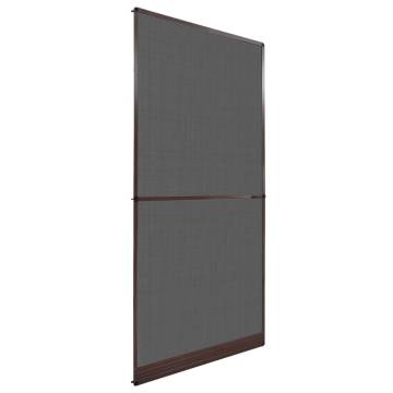 Brown Hinged Insect Screen for Doors - 100 x 215 cm