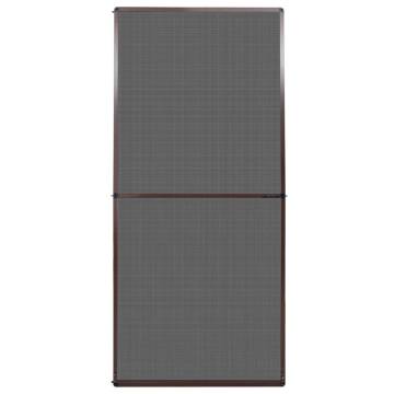 Brown Hinged Insect Screen for Doors - 100 x 215 cm