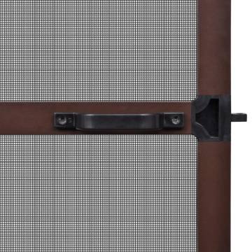 Brown Hinged Insect Screen for Doors - 100 x 215 cm