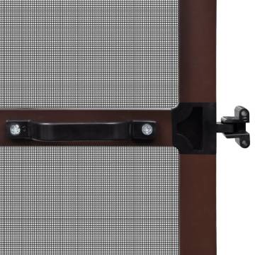 Brown Hinged Insect Screen for Doors - 100 x 215 cm