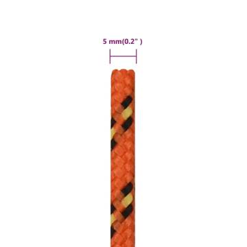 Boat Rope Orange 5mm 500m - Durable Polypropylene for Boating