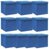 Storage Boxes with Lids 10 pcs Blue 32x32x32 cm Fabric Colour blue with lids Quantity in Package 10 Number of 1 