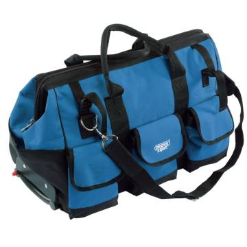 Draper Tools Rolling Tool Bag - 58L, Blue & Black | Hipomarket