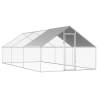 Outdoor Chicken Cage 2.75x6x1.92 m Galvanised Steel Size 2.75 x 6 x 1.92 m 