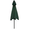 Green 3m Steel Pole Parasol - UV Protection & Durability