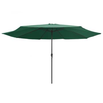 Outdoor Parasol with Metal Pole - 400 cm Green | Hipo Market