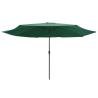 Outdoor Parasol with Metal Pole - 400 cm Green | Hipo Market