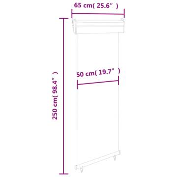 Balcony Side Awning 65x250 cm - Stylish Privacy Solution