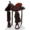 Western Saddle. Headstall&Breast Collar Real Leather 16" Brown Colour brown Size 16 in 