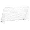 Football Goal with Net White 366x122x182 cm - Durable Steel