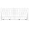 Football Goal with Net White 366x122x182 cm - Durable Steel