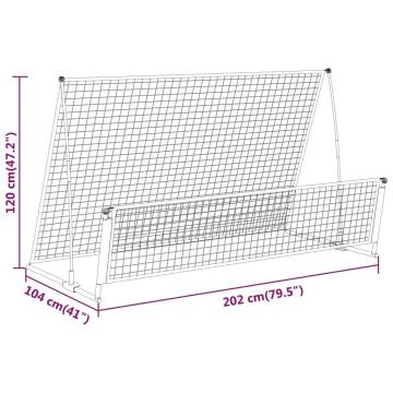 2 in 1 Soccer Rebounder Football Goal - Steel Frame, 202x104x120cm