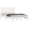 White Solid Wood Pine Bed Frame 140x190 cm - Modern Design