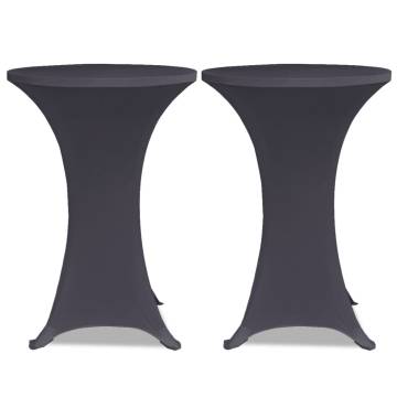 Stretch Table Cover 2 pcs 60 cm Anthracite - Hipomarket