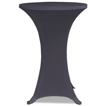 Stretch Table Cover 2 pcs 60 cm Anthracite - Hipomarket