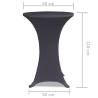 Stretch Table Cover 2 pcs 60 cm Anthracite - Hipomarket