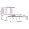 White Solid Wood Pine Bed Frame 140x190 cm - Modern Design