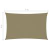 Sunshade Sail Oxford Fabric Rectangular 4x7m Beige - Hipomarket