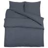 Duvet Cover Set Anthracite 140x200 cm - Lightweight Microfiber