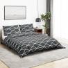 Duvet Cover Set Grey 200x200 cm Cotton Colour dark grey and white Size 200 x 200 cm + 50 x 75 cm Quantity in Package 1 Number of Pieces 