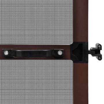 Brown Hinged Insect Screen for Doors - 120x240 cm