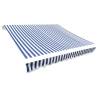 Awning Top Sunshade Canvas Blue & White 350x250 cm - HipoMarket