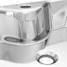 Chic Ceramic Wash Basin with Faucet Hole - 48x37 cm Silver