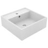 Luxury Basin Overflow Square Matt White 41x41 cm Ceramic Colour matte white 