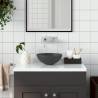 Bathroom Sink Ceramic Dark Grey Round Colour dark grey 