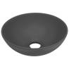 Dark Grey Round Ceramic Bathroom Sink | Hipomarket UK