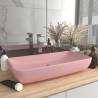 Luxury Basin Rectangular Matt Pink 71x38 cm Ceramic Colour matte pink 