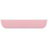 Luxury Rectangular Matt Pink Ceramic Basin - 71x38 cm