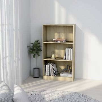 3-Tier Book Cabinet Sonoma Oak | Stylish Storage Solution