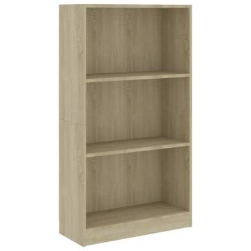 3-Tier Book Cabinet Sonoma Oak | Stylish Storage Solution