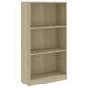 3-Tier Book Cabinet Sonoma Oak | Stylish Storage Solution