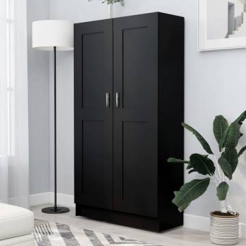 Stylish Black Book Cabinet - 82.5x30.5x150 cm | Hipo Market