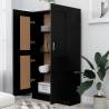 Stylish Black Book Cabinet - 82.5x30.5x150 cm | Hipo Market