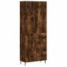 Elegant Highboard in Smoked Oak - 69.5x34x180 cm