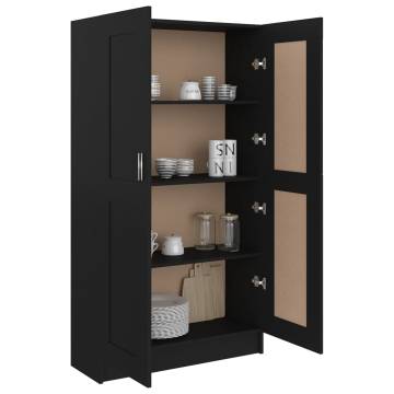 Stylish Black Book Cabinet - 82.5x30.5x150 cm | Hipo Market