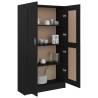 Stylish Black Book Cabinet - 82.5x30.5x150 cm | Hipo Market