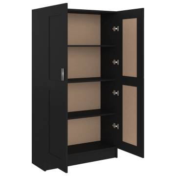 Stylish Black Book Cabinet - 82.5x30.5x150 cm | Hipo Market